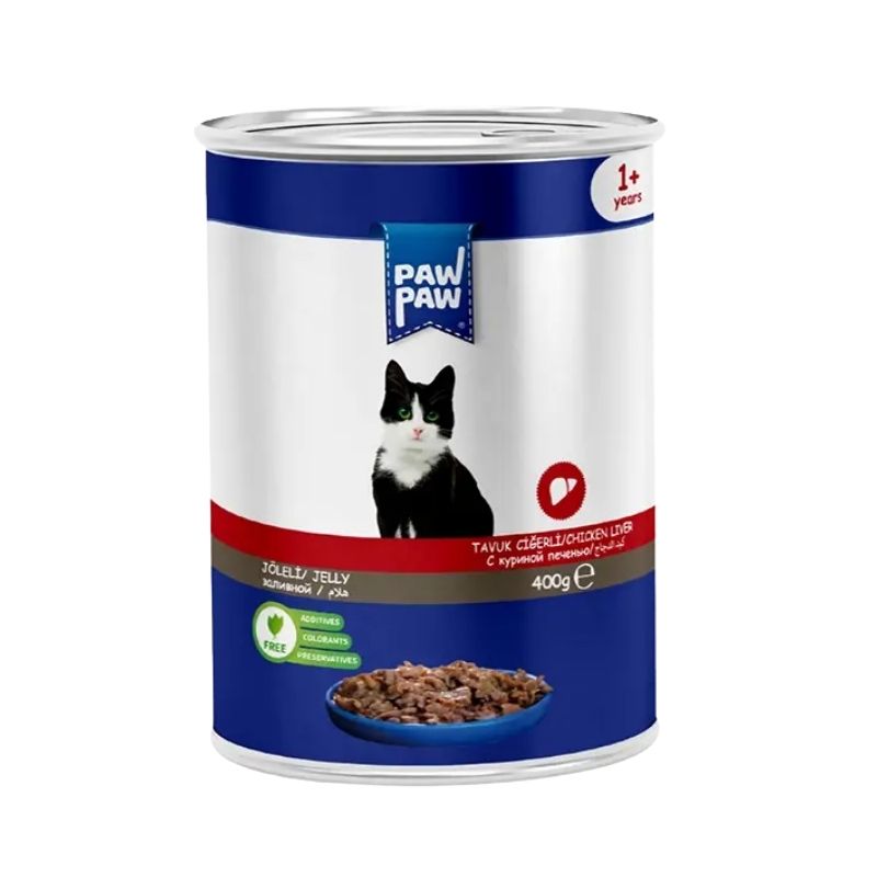 Paw Paw Adult Cat Food 400g Can Chicken Liver Paw Paw Adult Cat Food 400g Can Chicken Liver