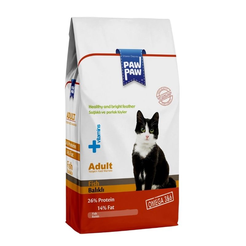 Paw Paw Adult Dry Cat Food Fish 500gm Paw Paw Adult Dry Cat Food Fish 500gm