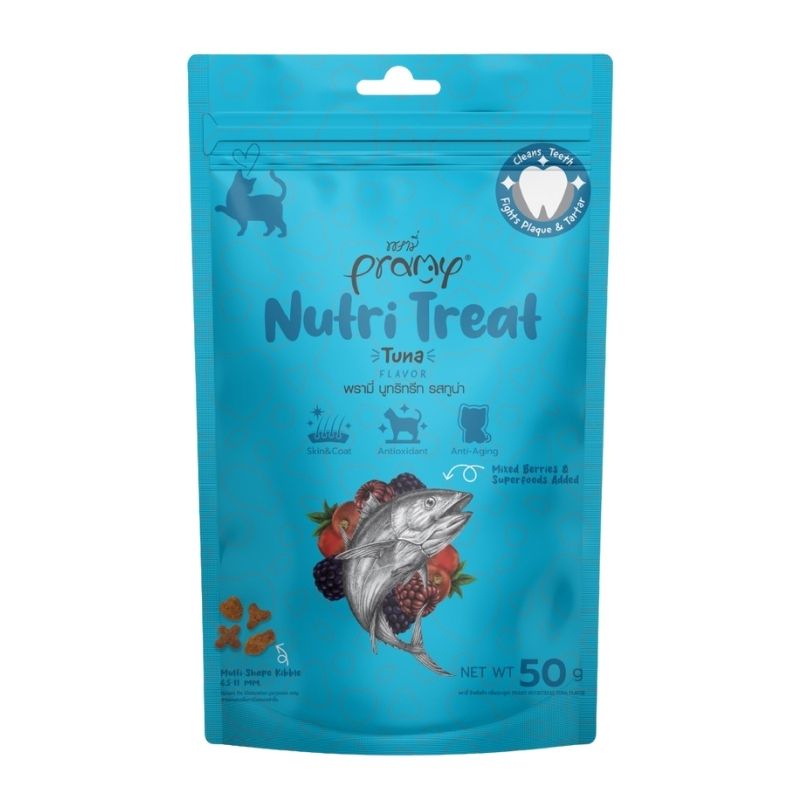 Pramy Nutri Treat Dry Cat Treat Tuna 50gm Pramy Nutri Treat Dry Cat Treat Tuna 50gm