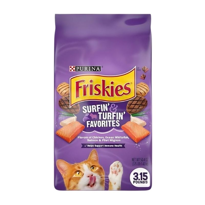Purina Adult Cat Food Friskies Surfin Favorites - 3.15 lb Pack Purina Adult Cat Food Friskies Surfin Favorites - 3.15 lb Pack