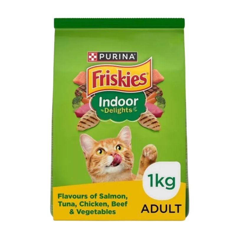 Purina Friskies Dry Cat Food Indoor Delights 1kg Purina Friskies Dry Cat Food Indoor Delights 1kg