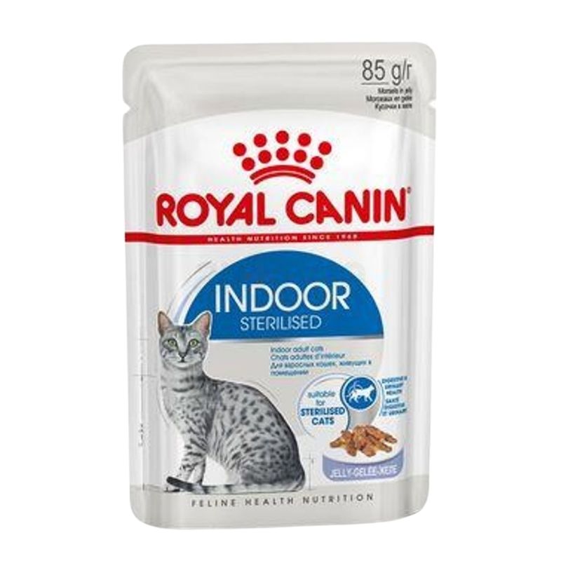 Royal Canin Indoor Sterilised jelly pouch 85gm Royal Canin Indoor Sterilised jelly pouch 85gm