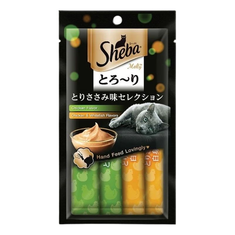 Sheba Melty Cat Treats Chicken & Whitefish (12gx4) 48gm Sheba Melty Cat Treats Chicken & Whitefish (12gx4) 48gm