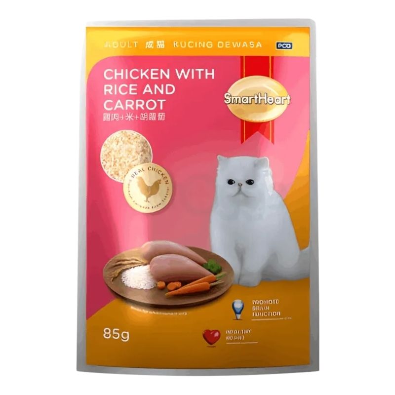 SmartHeart Cat Pouch Adult Chicken with Rice & Carrot 85g SmartHeart Cat Pouch Adult Chicken with Rice & Carrot 85g