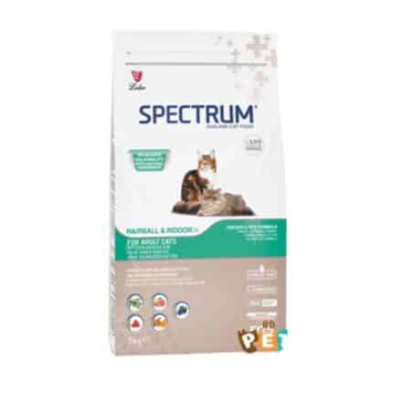 Spectrum Chicken & Rice HairBall & Indoor 34 For Adult Cat Food 2kg