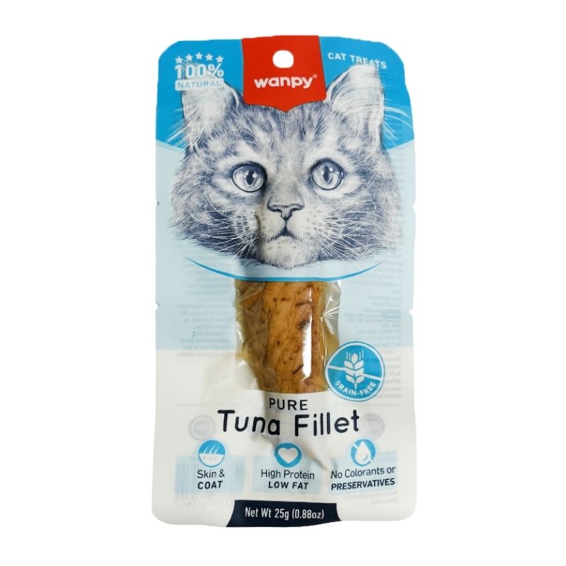 Wanpy Cat Treat Pure Tuna Fillet 25g Piece Wanpy Cat Treat Pure Tuna Fillet 25g Piece
