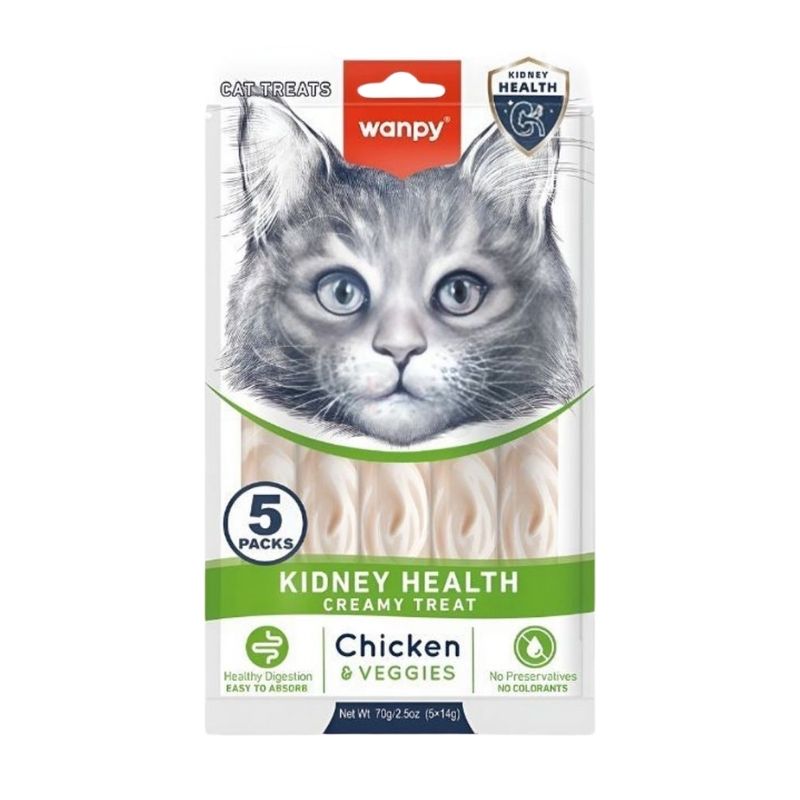 Wanpy Creamy Treat Kidney Health Chicken & Veggies (5_14gm) Wanpy Creamy Treat Kidney Health Chicken & Veggies (5_14gm)