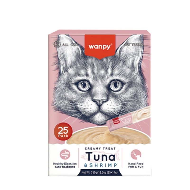Wanpy Creamy Treat Tuna & Shirmp 25pc Pack_14gm (350gm) Wanpy Creamy Treat Tuna & Shirmp 25pc Pack_14gm (350gm)