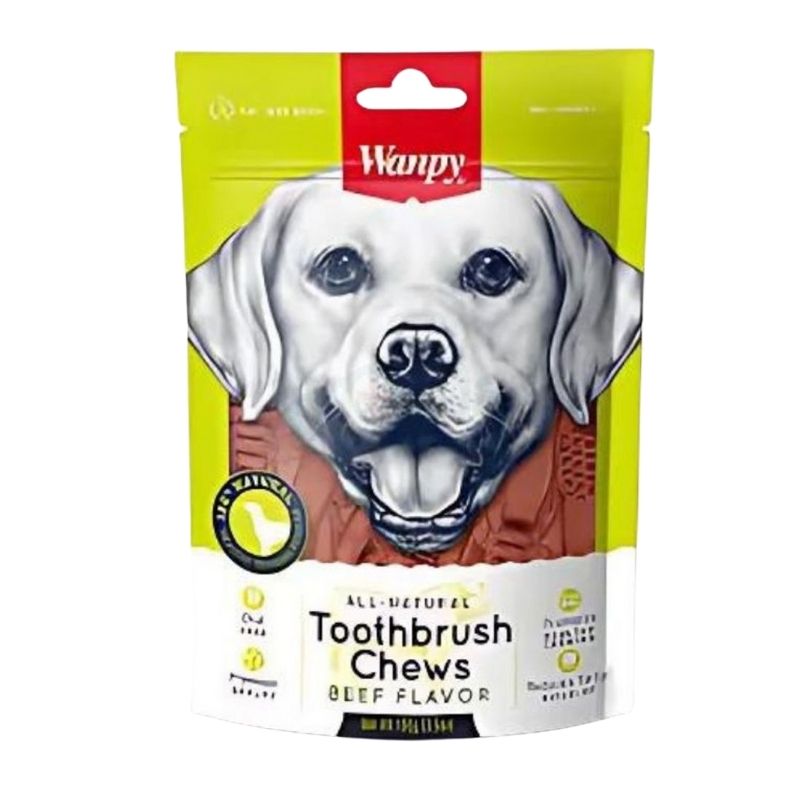 Wanpy Dog Treat All Natural Toothbrush Chews Beef Flavor 100g Wanpy Dog Treat All Natural Toothbrush Chews Beef Flavor 100g