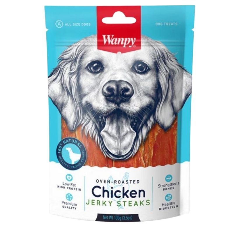 Wanpy Dog Treat Oven Roasted chicken Jerky 100g Wanpy Dog Treat Oven Roasted chicken Jerky 100g