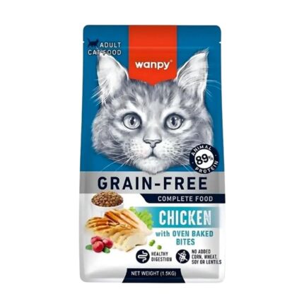 Wanpy Grain Free Super Premium Dry Cat Food Adult Chicken 1.5KG