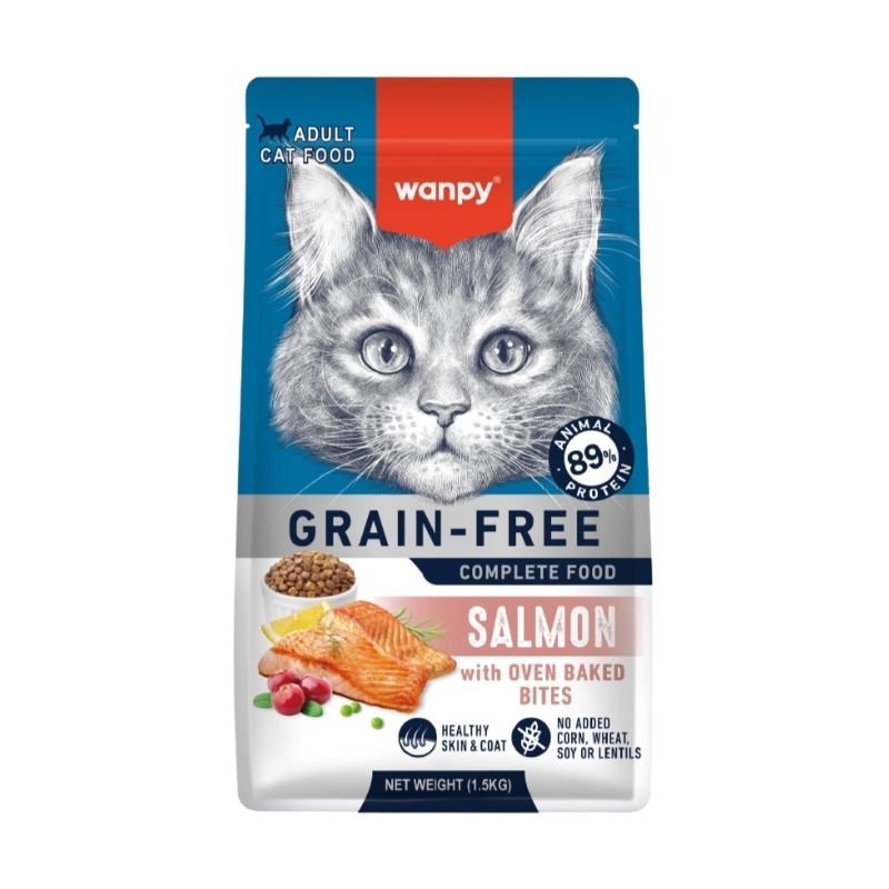 Wanpy Grain Free Super Premium Dry Cat Food Adult Salmon 1.5KG Wanpy Grain Free Super Premium Dry Cat Food Adult Salmon 1.5KG