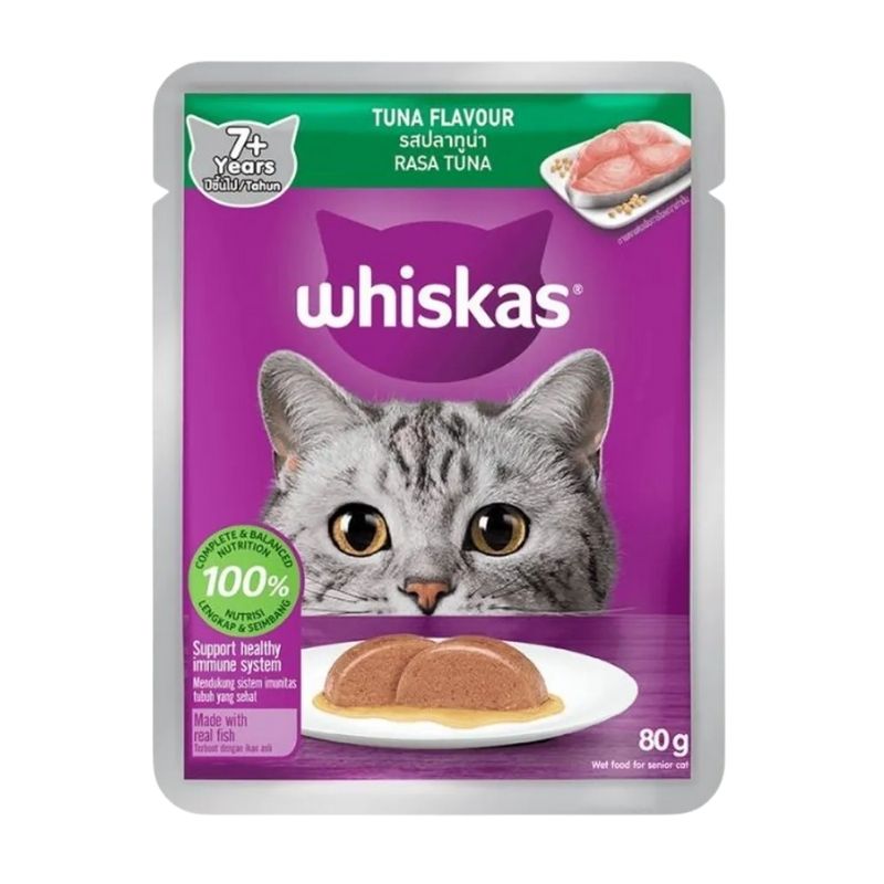 Whiskas 7+ Years Tuna Flavour 80gm Whiskas 7+ Years Tuna Flavour 80gm