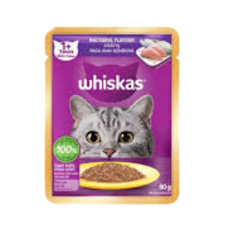 Whiskas Adult Cat Mackerel - 80g Pouch Whiskas Adult Cat Mackerel - 80g Pouch