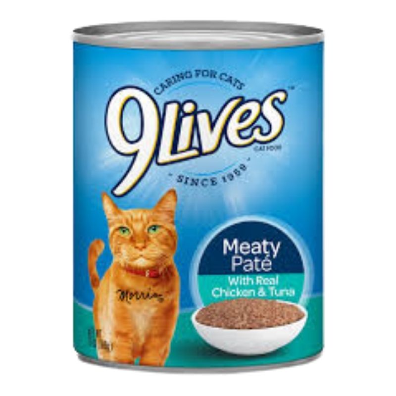 9Lives Meaty Pate With Real Chicken & Tuna 156g