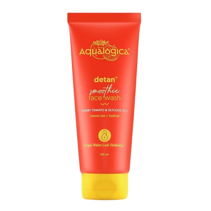 Aqualogica Detan+ Smoothie Face Wash with Cherry Tomato & Glycolic Acid for Tan Removal - 100ml Aqualogica Detan+ Smoothie Face Wash with Cherry Tomato & Glycolic Acid for Tan Removal - 100ml