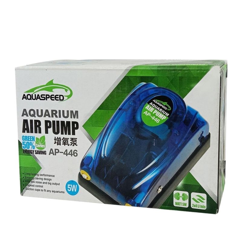 Aquaspeed Ap-446 Aquarium Oxygen Pump With Air Bubbling Stone - 5W Aquaspeed Ap-446 Aquarium Oxygen Pump With Air Bubbling Stone - 5W