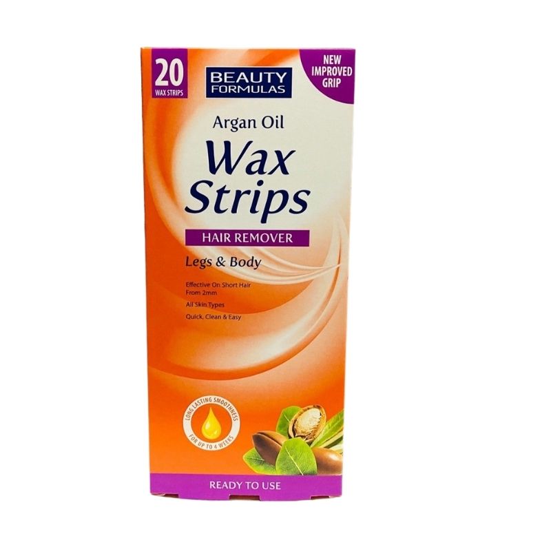 Beauty Formulas Argan Oil Wax Strips Hair Remover Legs & Body Beauty Formulas Argan Oil Wax Strips Hair Remover Legs & Body