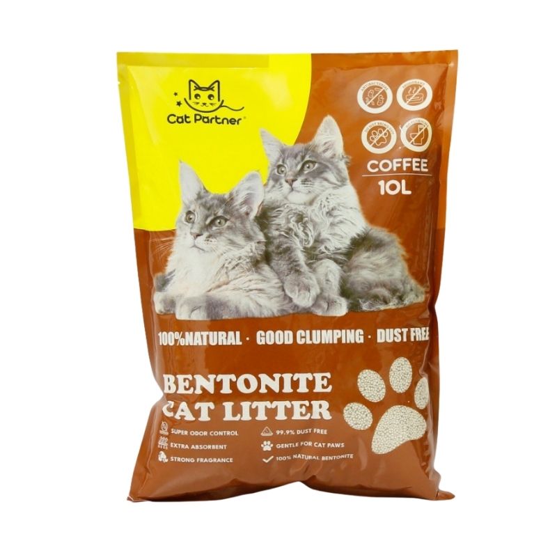 Cat Partner Bentonite Cat Litter Coffee Flavour - 10L Pack Cat Partner Bentonite Cat Litter Coffee Flavour - 10L Pack