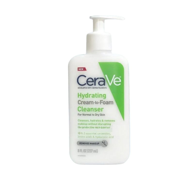 Cerave Hydrating Cream To Foam Cleanser For Normal To Dry Skin 237ml Cerave Hydrating Cream To Foam Cleanser For Normal To Dry Skin 237ml