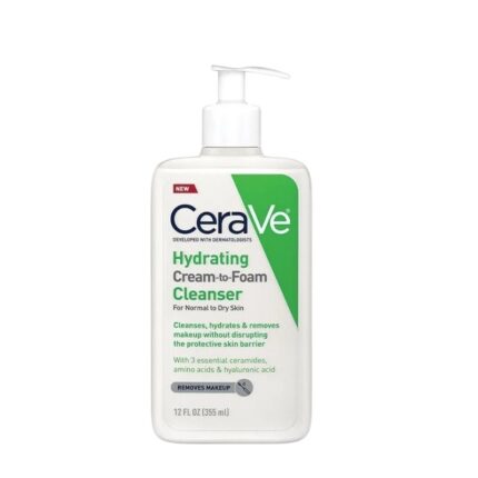 Cerave Hydrating Cream To Foam Cleanser For Normal To Dry Skin 355ml