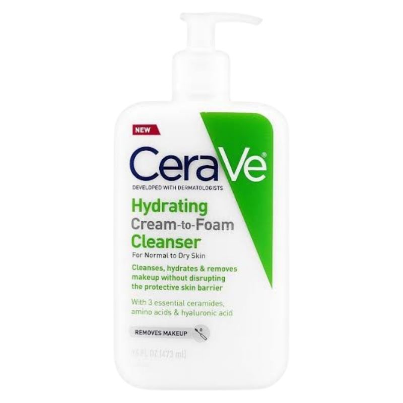 Cerave Hydrating Cream To Foam Cleanser For Normal To Dry Skin 473ml Cerave Hydrating Cream To Foam Cleanser For Normal To Dry Skin 473ml