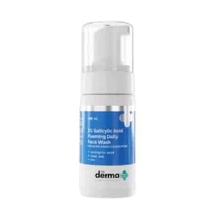 Derma 1% Salicylic Acid Foaming Daily Face Wash for Active Acne & Clogged Pore 100ml