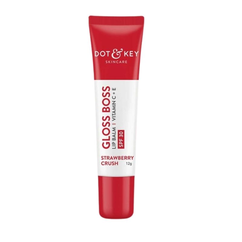 Dot and Key Gloss Boss Vitamin C + E Lip Balm with SPF 30 Strawberry Crush - 12g Dot and Key Gloss Boss Vitamin C + E Lip Balm with SPF 30 Strawberry Crush - 12g
