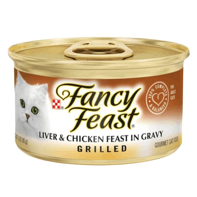 Fancy Feast Adult Cat Food grilled Chicken Feast In gravy - 85g Can Fancy Feast Adult Cat Food grilled Chicken Feast In gravy - 85g Can