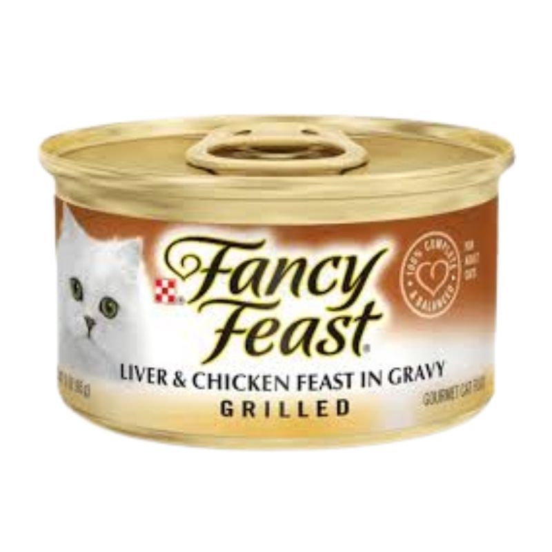 Fancy Feast Cat Food grilled Liver & Chicken Feast In gravy - 85g Can Fancy Feast Cat Food grilled Liver & Chicken Feast In gravy - 85g Can