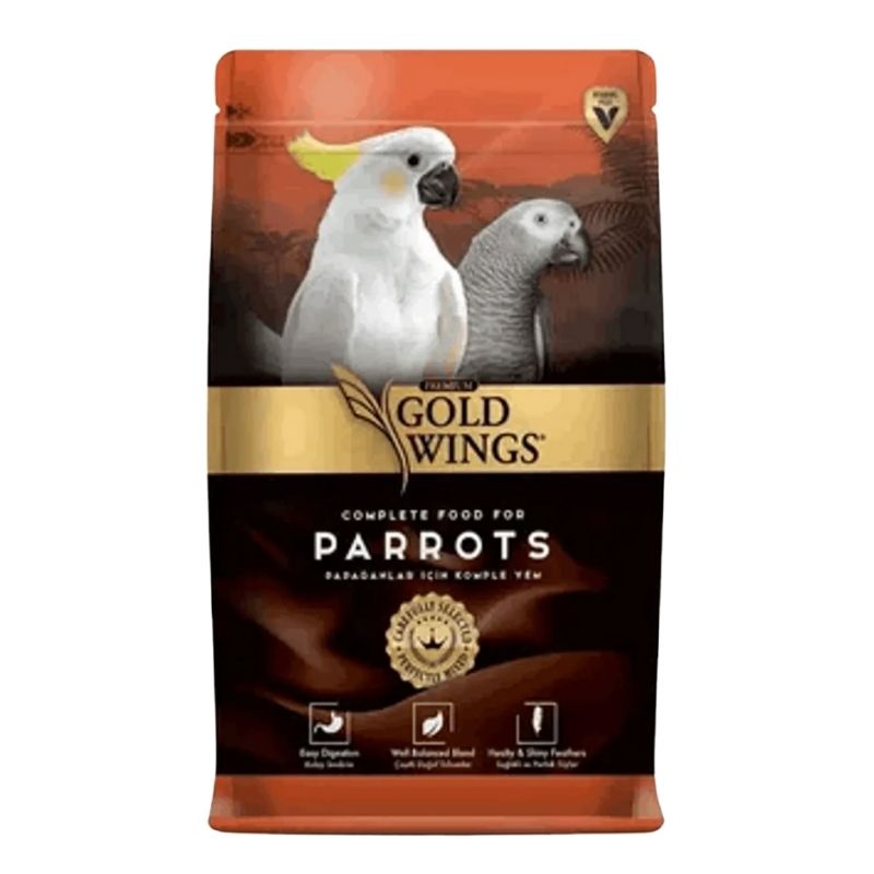 Gold Wings Complete Food For Parrots - 1kg Pack Gold Wings Complete Food For Parrots - 1kg Pack