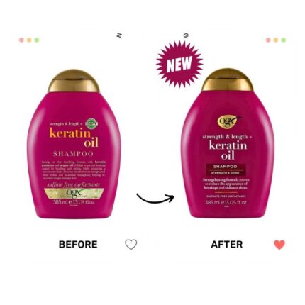 OGX Shampoo Strength & Length+ Keratin Oil Shampoo 385ml