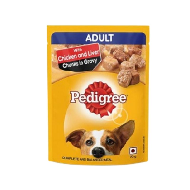 Pedigree Adult with Chicken & Liver Chunks in Gravy Pedigree Adult with Chicken & Liver Chunks in Gravy