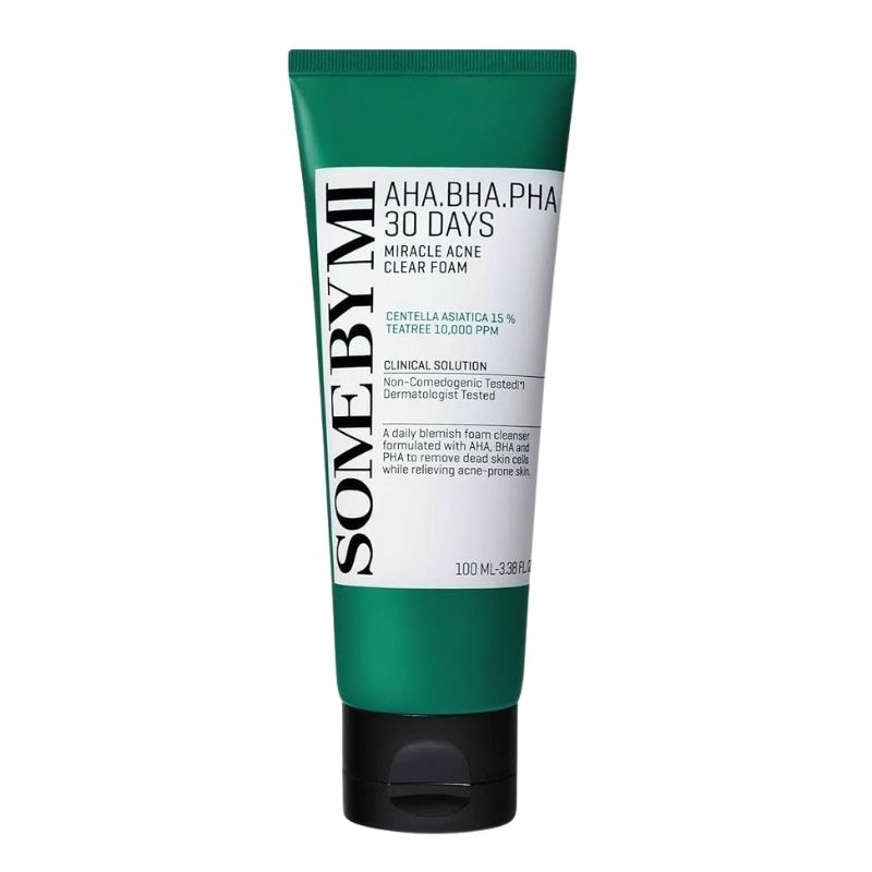 SOME BY MI AHA BHA PHA 30 Days Miracle Acne Clear Foam 100ml SOME BY MI AHA BHA PHA 30 Days Miracle Acne Clear Foam 100ml