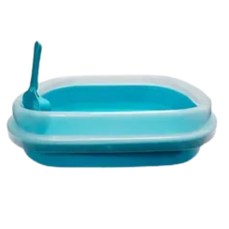 Smarty Cat Litter Box With Scoop (gray) - 50_42_15 cm Piece Smarty Cat Litter Box With Scoop (gray) - 50*42*15 cm Piece