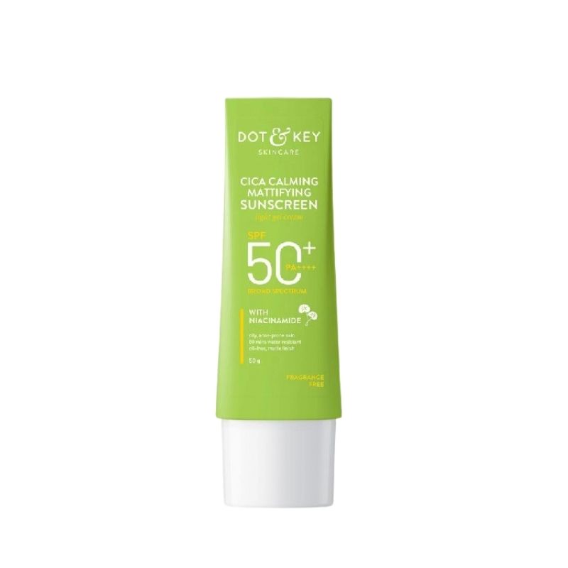 Dot and Key Cica Calming Mattifying Sunscreen SPF 50+ PA++++ with Niacinamide 50g Dot and Key Cica Calming Mattifying Sunscreen SPF 50+ PA++++ with Niacinamide 50g