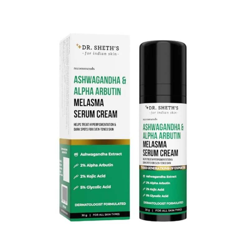 Dr. Sheth’s Ashwagandha & Alpha Arbutin Melasma Serum Cream - 30g Dr. Sheth’s Ashwagandha & Alpha Arbutin Melasma Serum Cream - 30g