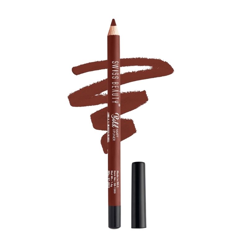 Swiss Beauty Bold Matt Lip Liner CHERRY BROWN -06 Swiss Beauty Bold Matt Lip Liner CHERRY BROWN -06