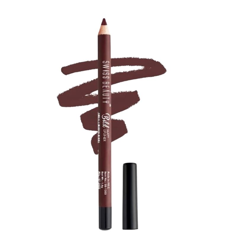 Swiss Beauty Bold Matt Lip Liner DARK CHOCOLATE -12 Swiss Beauty Bold Matt Lip Liner DARK CHOCOLATE -12
