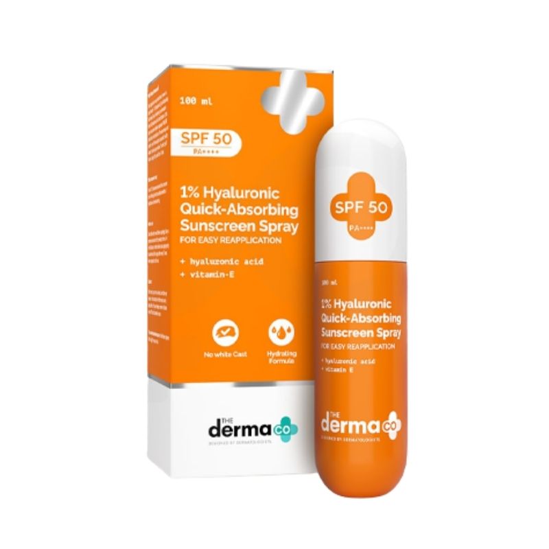 The Derma CO 1% Hyaluronic Quick-Absorbing Sunscreen Spray with Hyaluronic Acid & Vitamin E 100ml The Derma CO 1% Hyaluronic Quick-Absorbing Sunscreen Spray with Hyaluronic Acid & Vitamin E 100ml