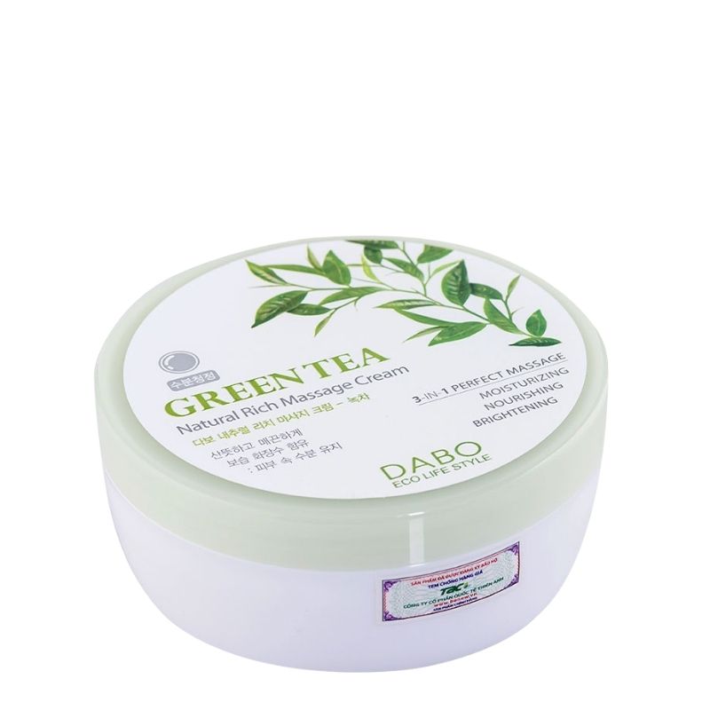 Dabo Green tea Natural Rich Massage Cream - 200ml Dabo Green tea Natural Rich Massage Cream - 200ml