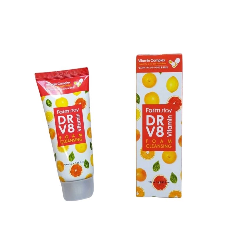 FarmStay Dr-V8 Vitamin Cleansing Foam - 100ml FarmStay Dr-V8 Vitamin Cleansing Foam - 100ml