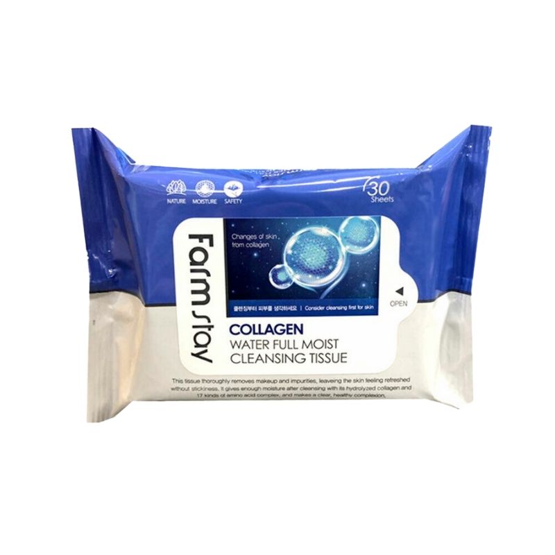 Farmstay Collagen Water Full Moist Cleansing Tissue - 120ml Farmstay Collagen Water Full Moist Cleansing Tissue - 120ml