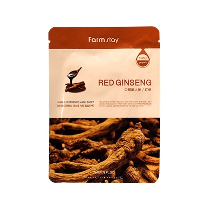 Farmstay Visible Difference Mask Sheet (Red ginseng) - 23ml Farmstay Visible Difference Mask Sheet (Red ginseng) - 23ml