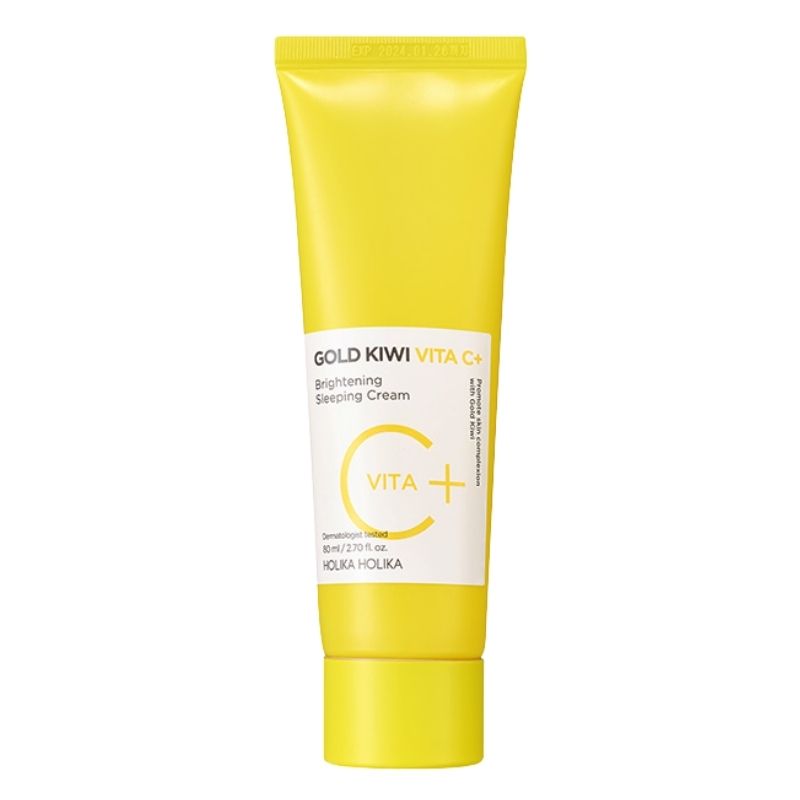 Holika Holika Gold Kiwi Vita C+ Brightening Sleeping Cream - 80ml Holika Holika Gold Kiwi Vita C+ Brightening Sleeping Cream - 80ml