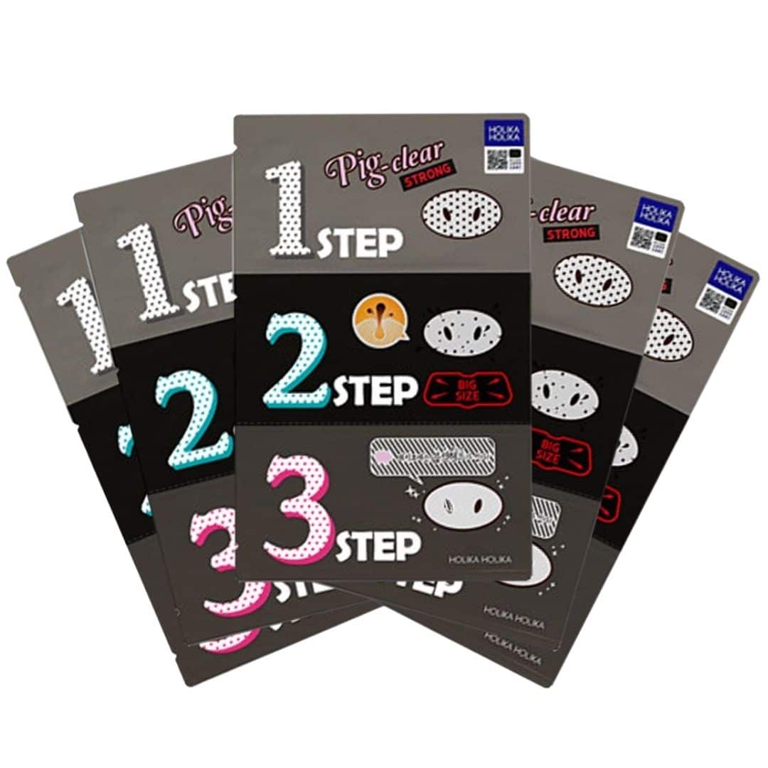 Holika Holika Pig Nose Clear Blackhead 3-Step Kit (Strong) – 1.4g Holika Holika Pig Nose Clear Blackhead 3-Step Kit (Strong) – 1.4g