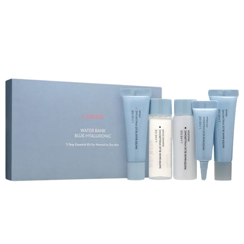 Laneige Water Bank Blue Hyaluronic 5 Step Essential Kit Laneige Water Bank Blue Hyaluronic 5 Step Essential Kit
