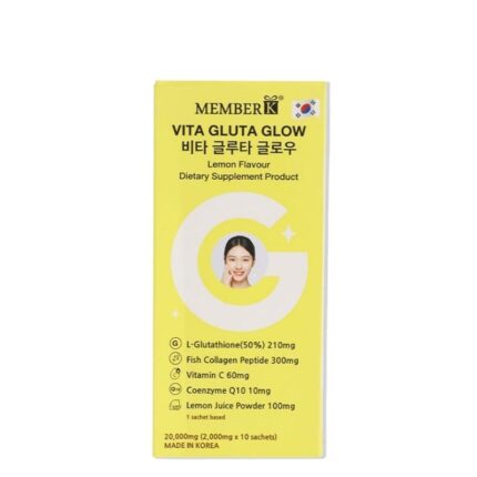 MemberK Vita Gluta Glow Lemon Flavour Dietary Supplement - 10 Sachets
