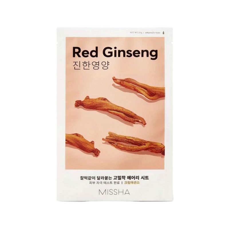 Missha Airy Fit Sheet Mask Red Ginseng - 19gm Missha Airy Fit Sheet Mask Red Ginseng - 19gm