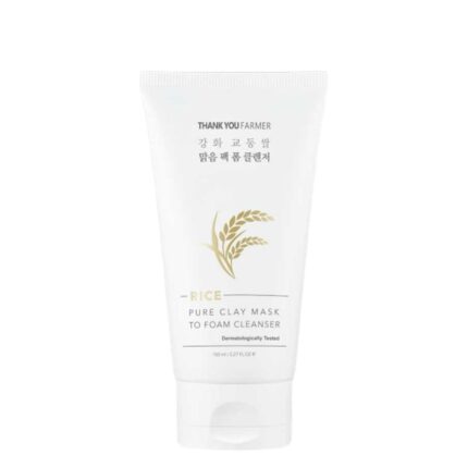 Thank you farmer rice pure clay mask to foam cleanser - 150ml